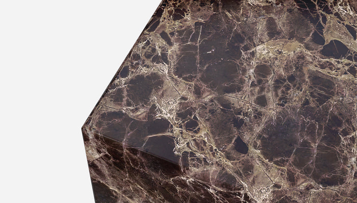 Aime Té Salontafel Marmerblok - Dark Emperador Bruin