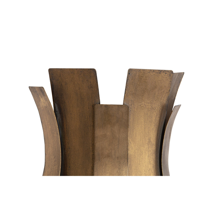 WOOOD Course Wandlamp - Metaal - Antique brass - 27x25x16