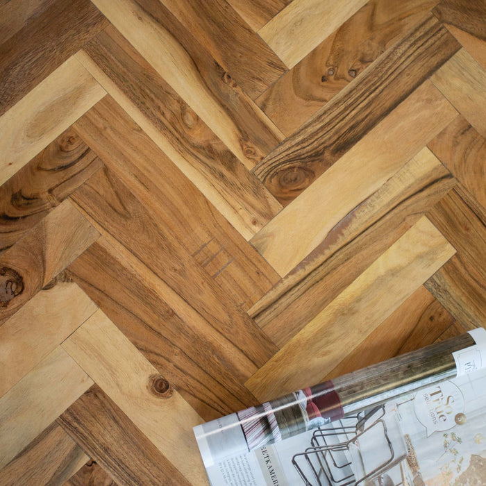 Dimehouse Industriële salontafel rechthoekig Valerie 120x60 visgraat