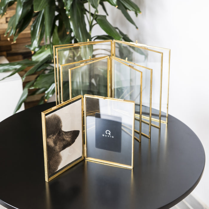 QUVIO Fotolijst staand 15x20,5 cm + 13x18 cm + 10,5x15,5 cm - Goud