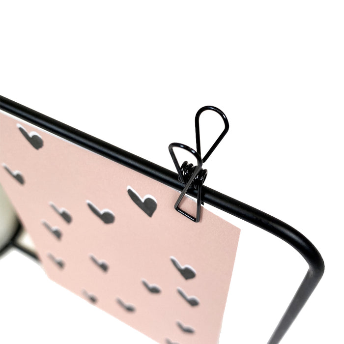 QUVIO Fotoframe met vaasje - Zwart en wit