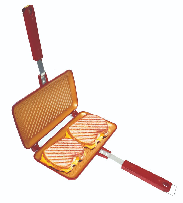 Red Copper Sandwichmaker Flipwich DUO staal rood