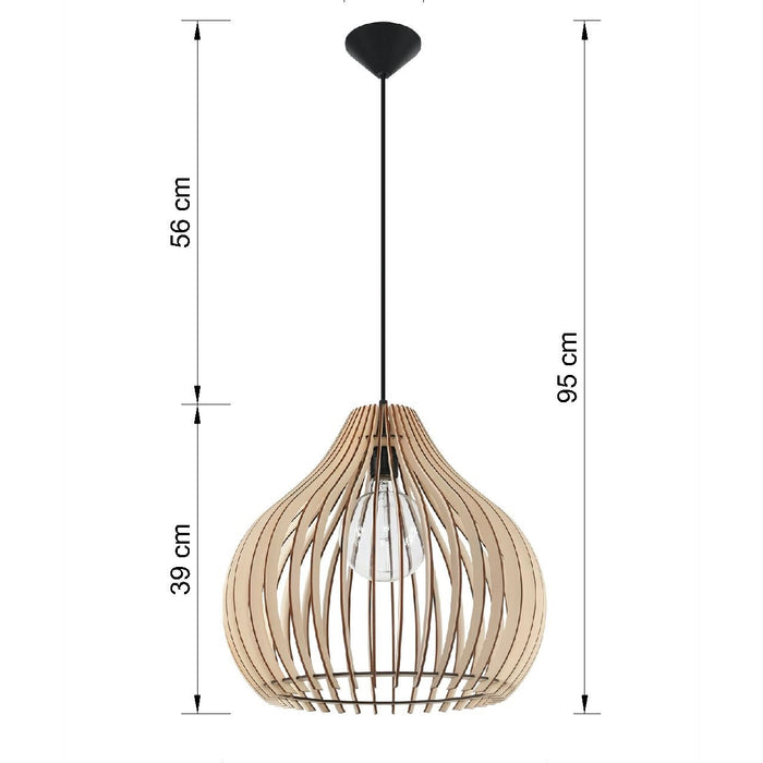 Sollux Hanglamp Aprilla Ø 43 cm hout