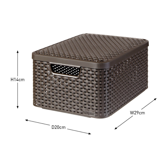 Curver Style Opbergmand S met Deksel - Set van 3