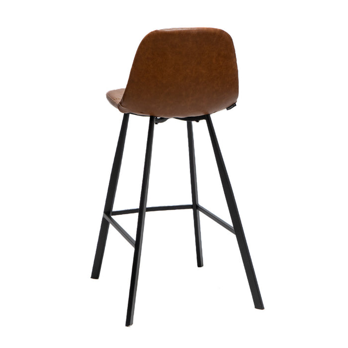 Bronx71 Industriële barkruk Logan cognac leer eco-leer 70 cm