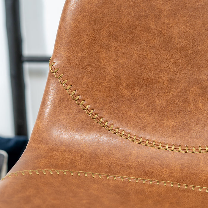 Bronx71 Industriële barkruk Logan cognac leer eco-leer 70 cm