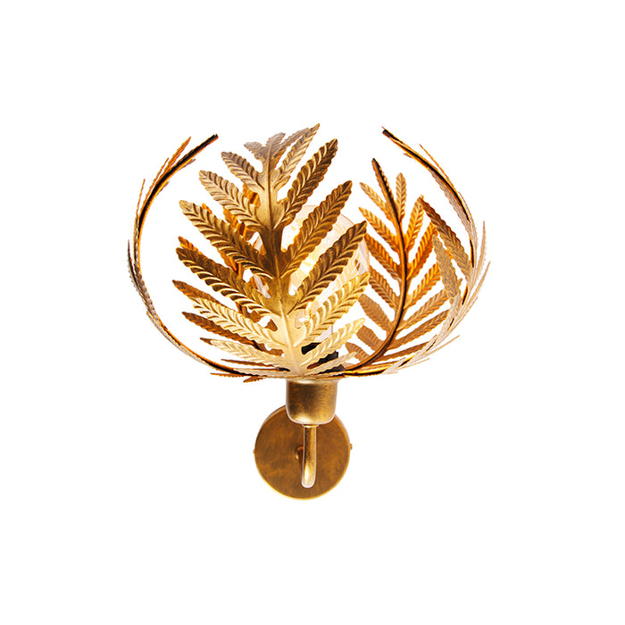 QAZQA Vintage wandlamp goud 25 cm - Botanica