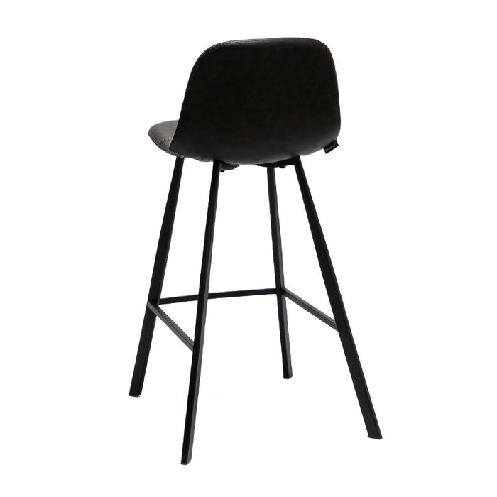 Bronx71 Industriële barkruk Logan antraciet eco-leer 70 cm