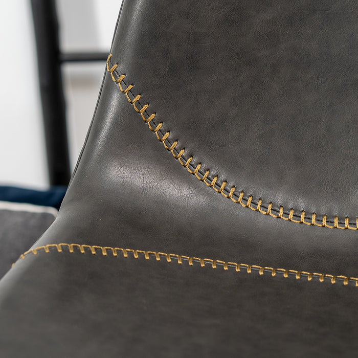 Bronx71 Industriële barkruk Logan antraciet eco-leer 70 cm