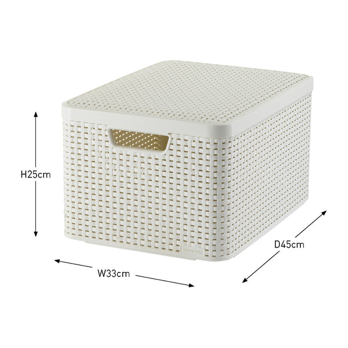 Curver Style Opbergmand L met Deksel - Set van 3