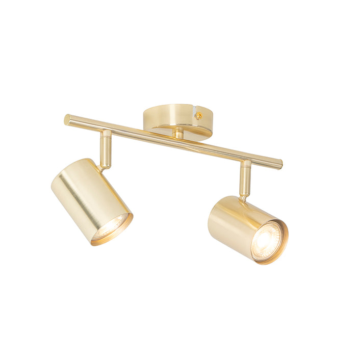 QAZQA Moderne plafondlamp messing 2-lichts verstelbaar - Jeana