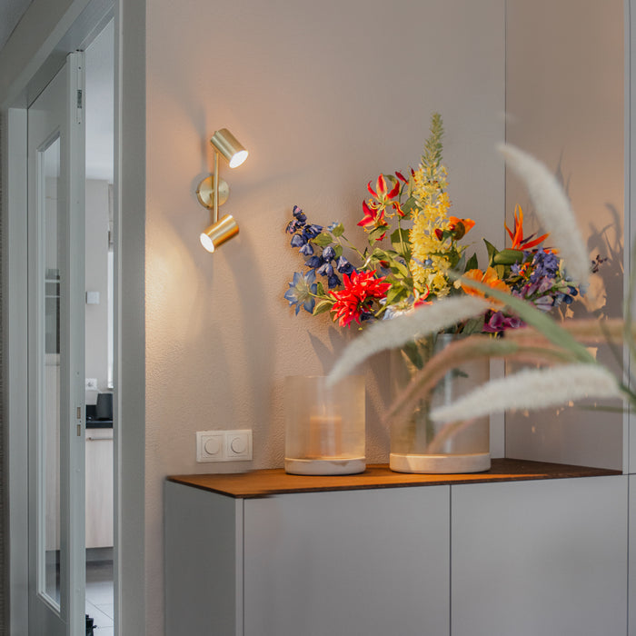 QAZQA Moderne plafondlamp messing 2-lichts verstelbaar - Jeana