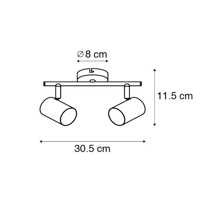 QAZQA Moderne plafondlamp messing 2-lichts verstelbaar - Jeana