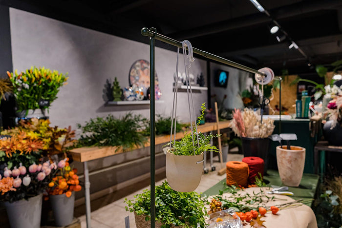 MaximaVida metalen decoratieframe Babs tot 250 cm lengte olijfgroen