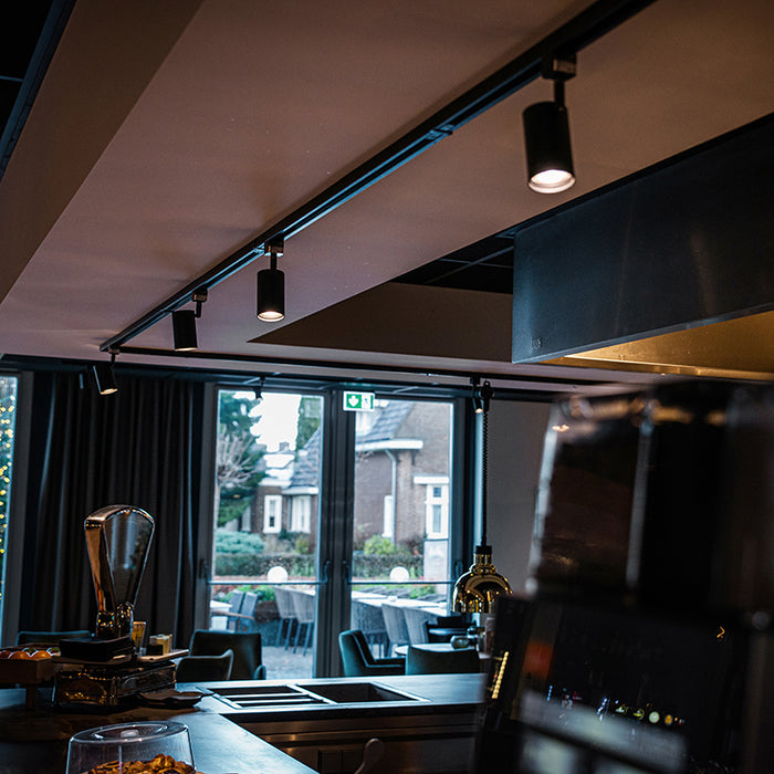 QAZQA Smart 1-fase railsysteem 5 spots incl. 5 GU10 zwart - Jeana