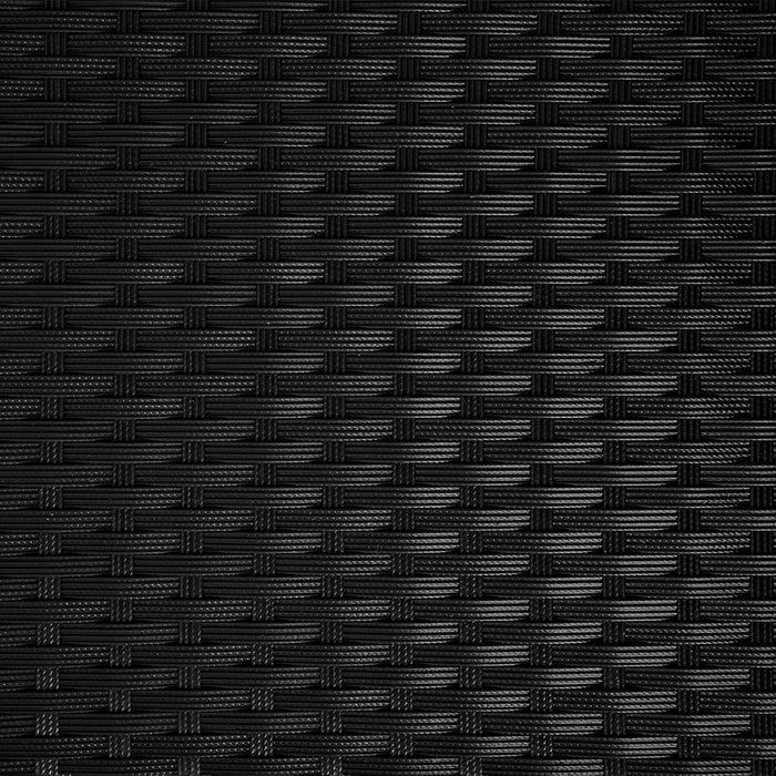 tectake® 2 Wicker tuinstoelen met 4 kussenhoezen  - Zwart|Beige