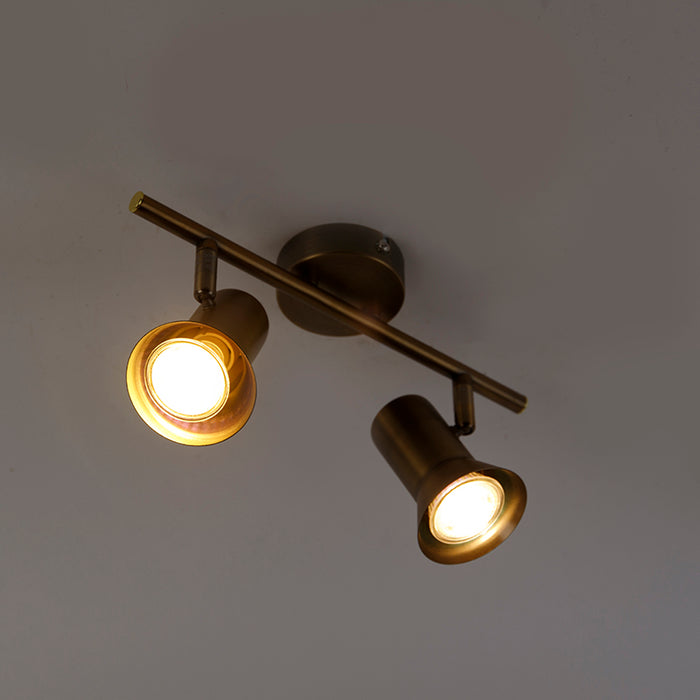 QAZQA Plafondspot brons draai- en kantelbaar - Karin 2