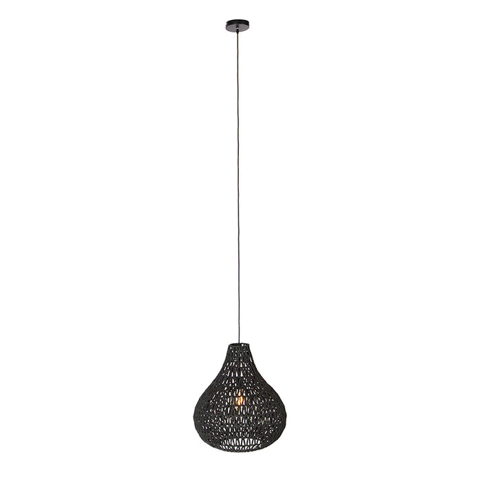 QAZQA Retro hanglamp zwart 45 cm - Lina Drop
