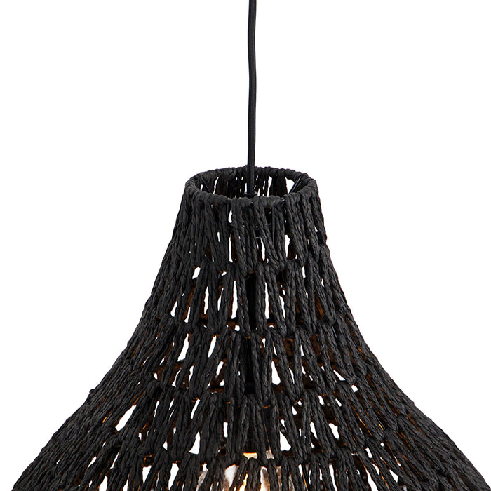 QAZQA Retro hanglamp zwart 45 cm - Lina Drop