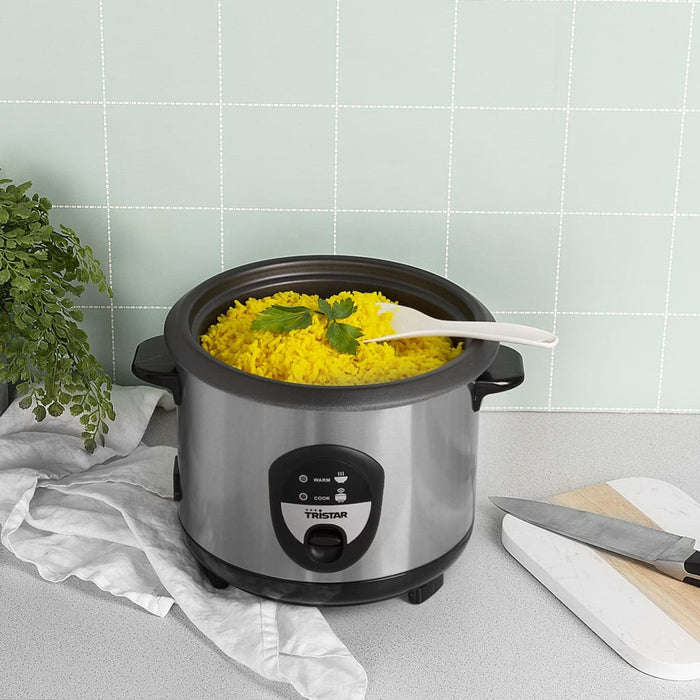 Tristar Rijstkoker RK-6126 400 W 1 L zilverkleurig