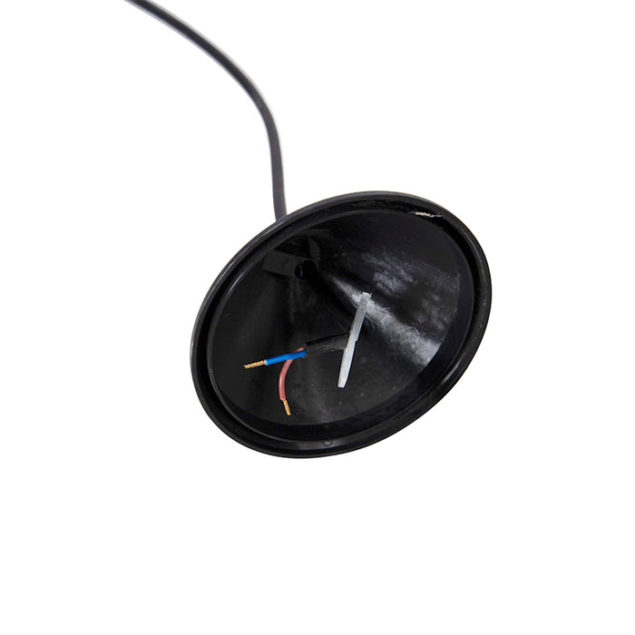 QAZQA Design hanglamp zwart met koperen kap 50 cm - Pendel