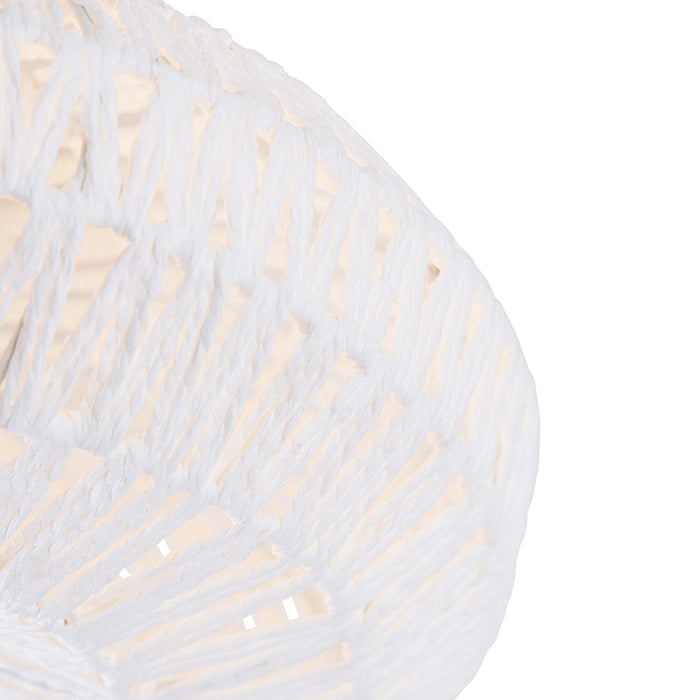 QAZQA Retro plafonnière wit touw rond - Lina