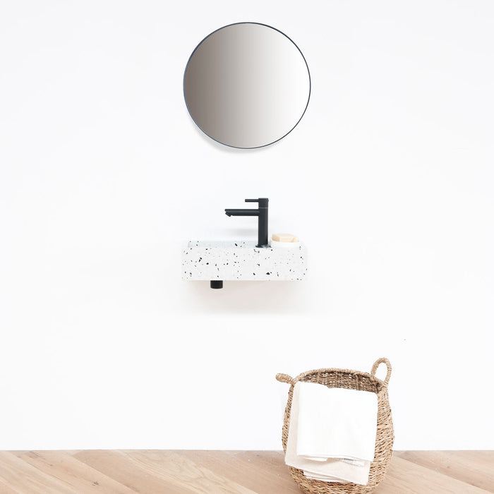 Going Objects - Marmeren mini fontein toilet  - Naleya - Wit Terrazzo