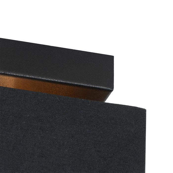 QAZQA Moderne plafondlamp zwart met goud - VT