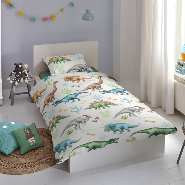 Good Morning Dino Dekbedovertrek 140 x 220 cm