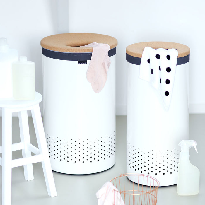 Brabantia Wasbox 60 L - Wit / Kurk