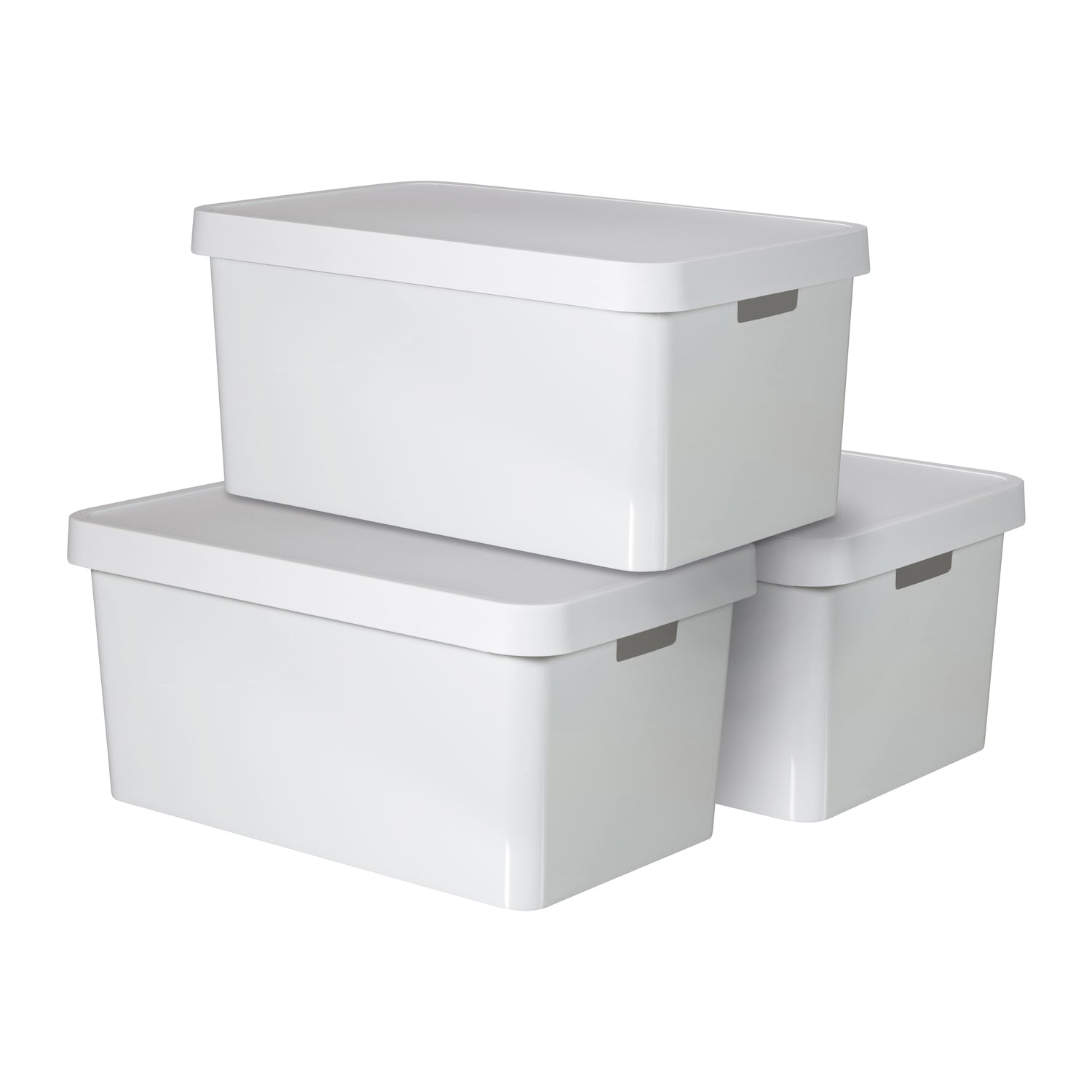 Curver Infinity Opbergbox met Deksel 45 L - Set van 3