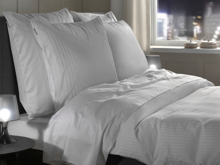 Heckett Lane Dekbedovertrek Katoen Satijn Banda - white