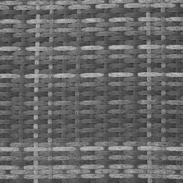 tectake® 2 Wicker tuinstoelen met 4 kussenhoezen  - Grijs|lichtgrijs