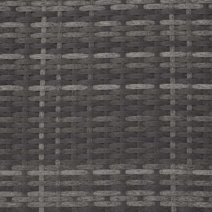 tectake® 2 Wicker tuinstoelen met 4 kussenhoezen  - Grijs|lichtgrijs