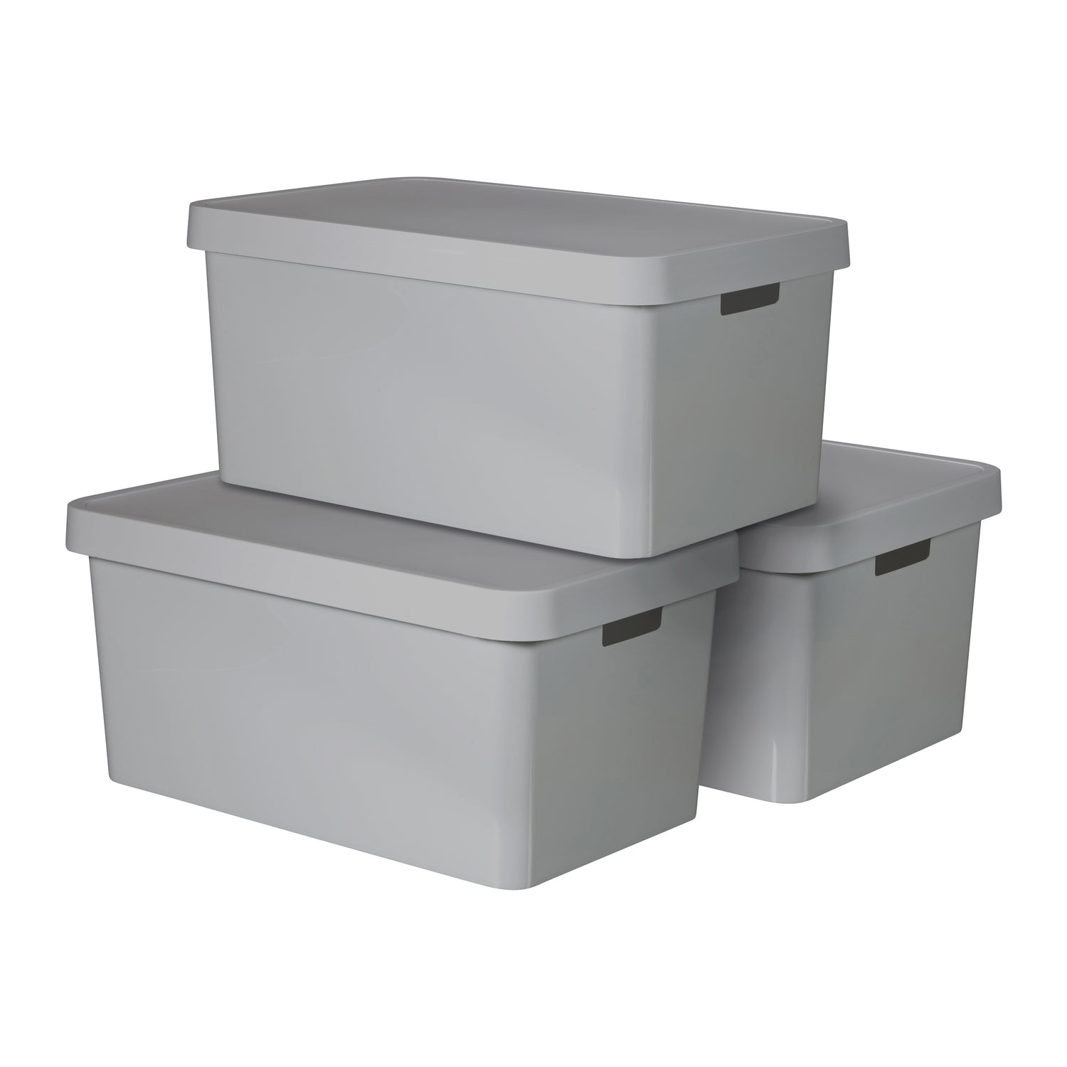 Curver Infinity Opergbox met Deksel 45 L - Set van 3