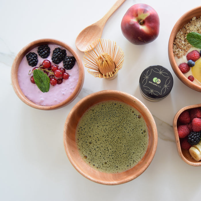 Khaya houten matcha kom - ontbijtkom - rijstkom  Ø 15 cm