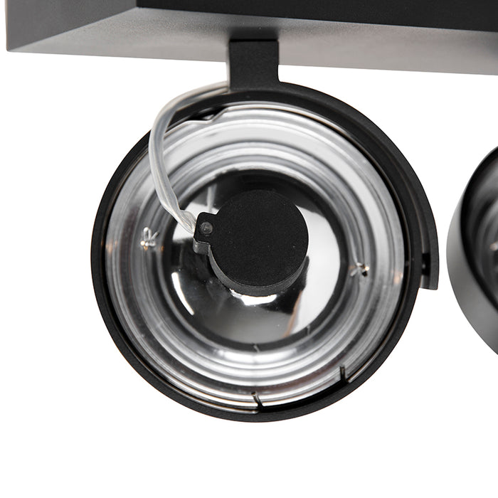 QAZQA Design spot zwart verstelbaar 2-lichts - Go