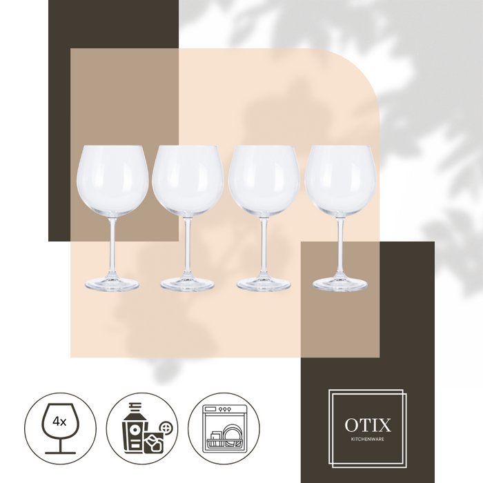OTIX Gin Tonic Glazen Set 4 Stuks 620 ml Kristallen Glazen Cocktail...