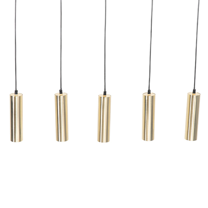 QAZQA Moderne hanglamp messing 5-lichts - Jeana