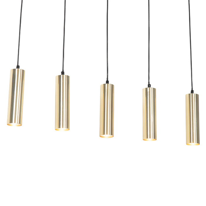 QAZQA Moderne hanglamp messing 5-lichts - Jeana
