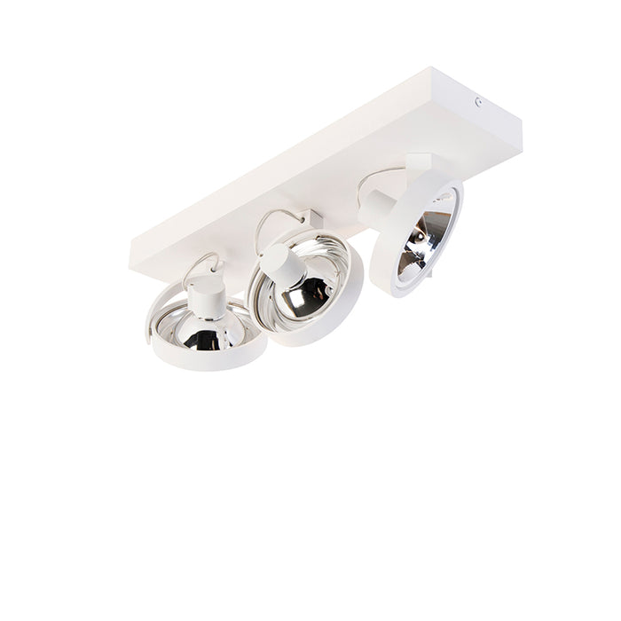 QAZQA Design spot wit verstelbaar 3-lichts - Go