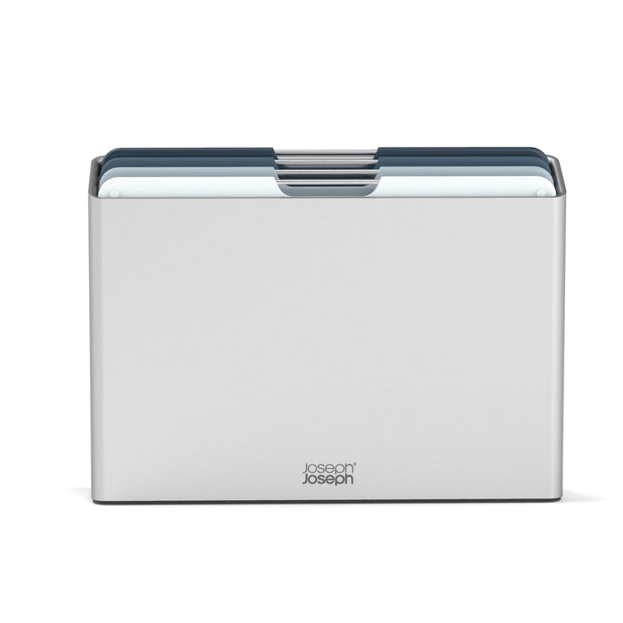 Joseph Joseph Folio Snijplankset - Set van 4 - Zilver / Blauwtinten