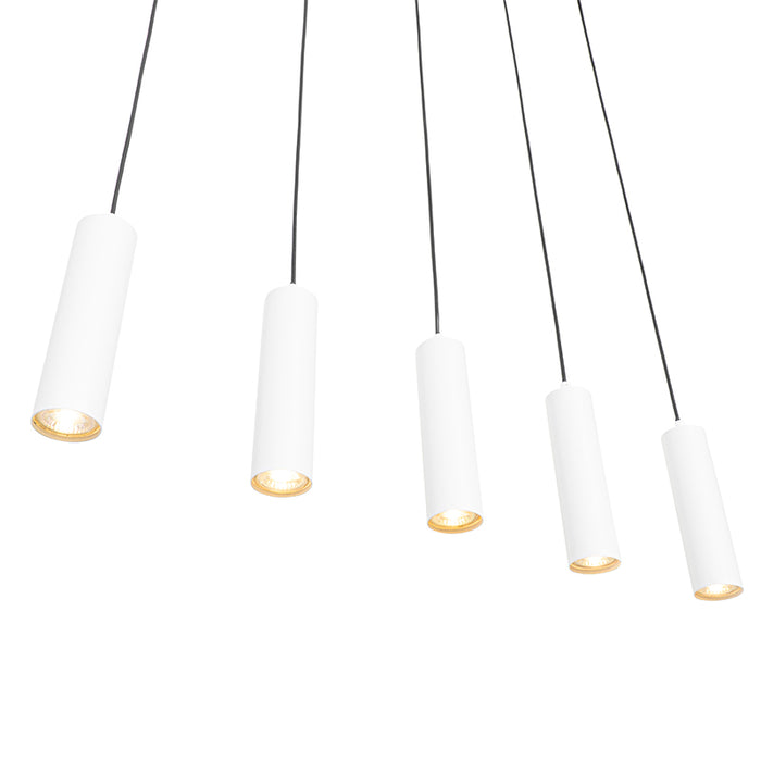 QAZQA Hanglamp jeana - Wit - Modern - L 800mm