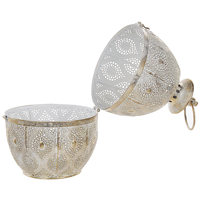 Beliani - AMORGOS - Lantaarn - Goud - Metaal