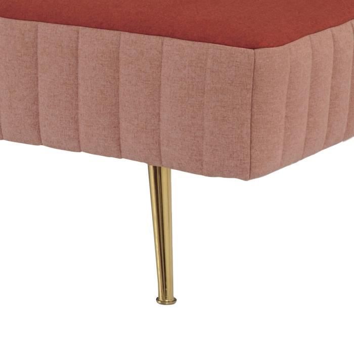 Cstore STELLA 3-zits slaapbank - Lichtbruin fluweel - L182xD90xH79cm