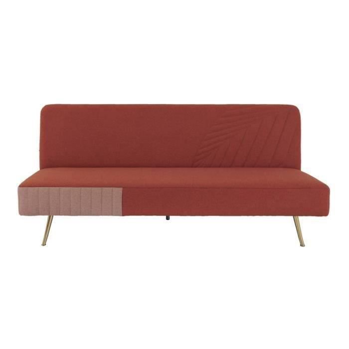 Cstore STELLA 3-zits slaapbank - Lichtbruin fluweel - L182xD90xH79cm