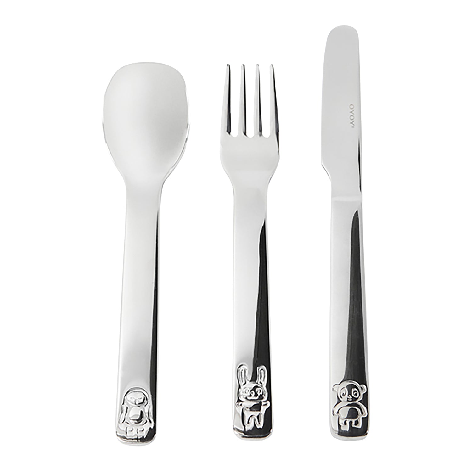 OYOY We Love Animals Kinderbestek - Zilver