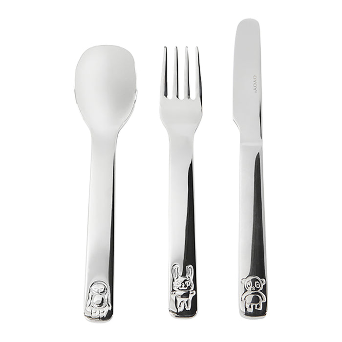 OYOY We Love Animals Kinderbestek - Zilver