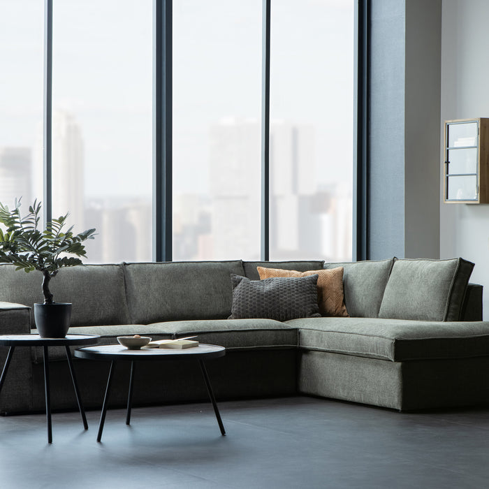 Woood Freddie Chaise Longue Rechts - Warm Groen