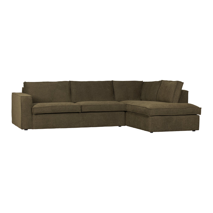 Woood Freddie Chaise Longue Rechts - Warm Groen